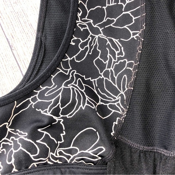 Athleta Supercharged Black and Gold Tank Top w/ Built In Bra Size S - Picture 10 of 12
